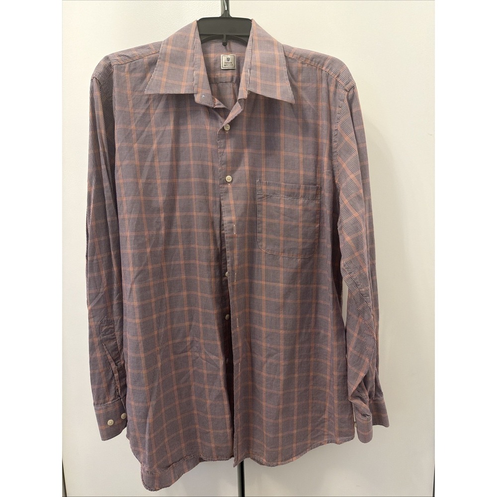 Peter Miller Men's Long Sleeve Button-Up Shirt Cotton Shirt Sz Large